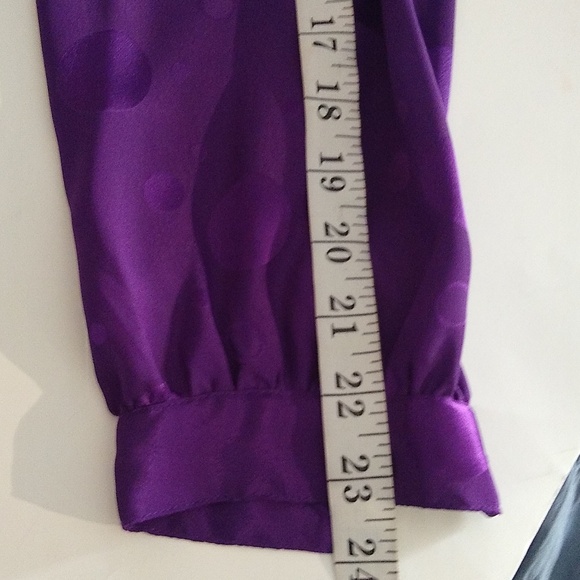 Poet by Nicola Vintage purple circle print Blouse size 12 - Picture 10 of 10